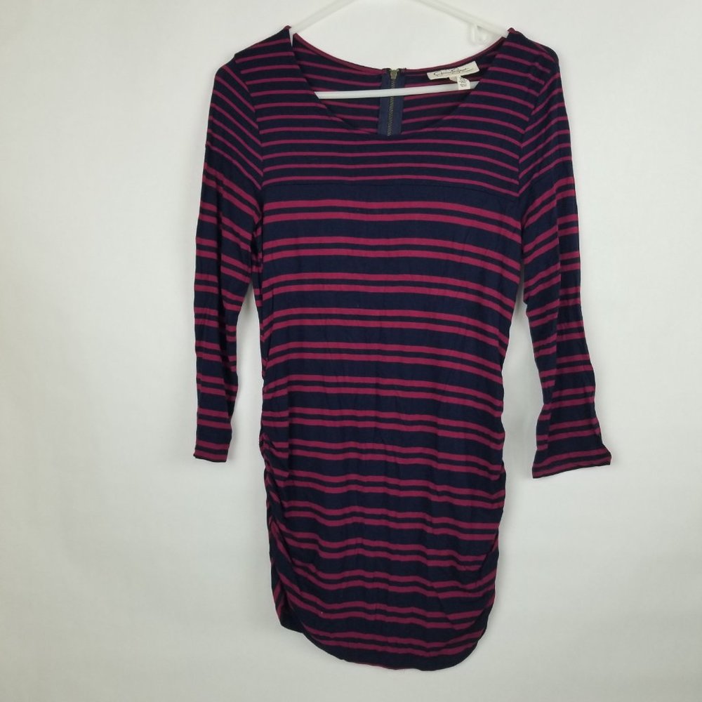 Jessica Simpson Maternity Mini Dress Size S Pink/Blue Stripe
